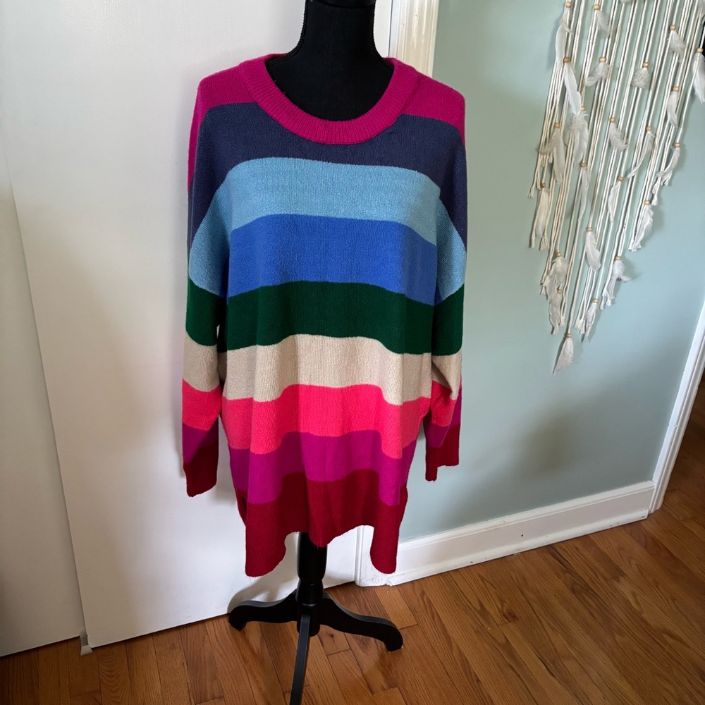 Lane Bryant Colorful Striped Women's Sweater